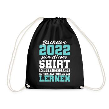 Studium Abschluss Bachelorabschluss Bachelor 2022 - Turnbeutel - Schwarz - Vorne