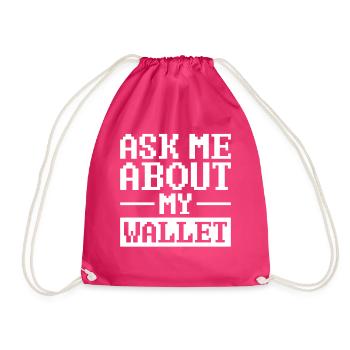 Crypto NFT Gift Cryptocurrency - Turnbeutel - Fuchsia - Vorne