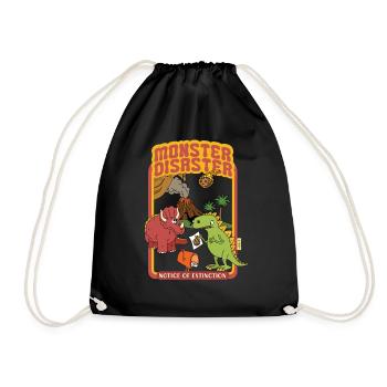 Monster Disaster - Notice Of Extinction - Dinosaur - Drawstring Bag - black - Front