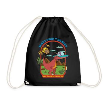 Blast From The Past - Dinosaurs - Funny Alien - Turnbeutel - Schwarz - Vorne