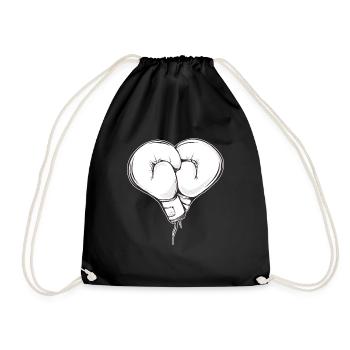 Boxing Gloves Heart Boxing Lover Gift idea - Turnbeutel - Schwarz - Vorne