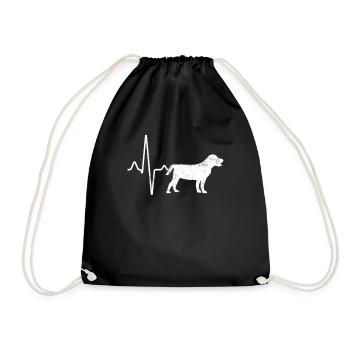 Battement de cœur de chien - Sac de sport léger - noir - Devant