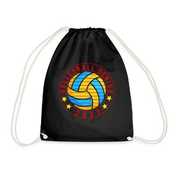 Volleyball Senior 2023 T-Shirt - Turnbeutel - Schwarz - Vorne