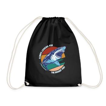 Always Looking For The Biggest Fish Megalodon Love - Sac de sport léger - noir - Devant