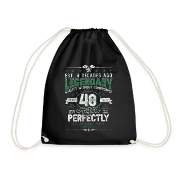 Vintage Légendaire - Vieilli parfaitement 48ème anniversaire - Sac de sport léger - noir - Devant