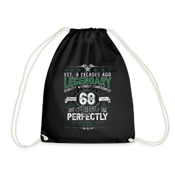 Vintage Légendaire - Vieilli parfaitement 68ème anniversaire - Sac de sport léger - noir - Devant