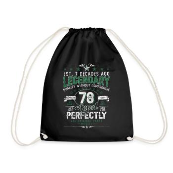 Vintage Légendaire - Vieilli parfaitement 78ème anniversaire - Sac de sport léger - noir - Devant