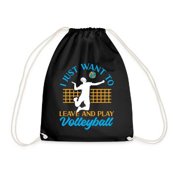 Équipe de volley-ball que je veux juste - Sac de sport léger - noir - Devant