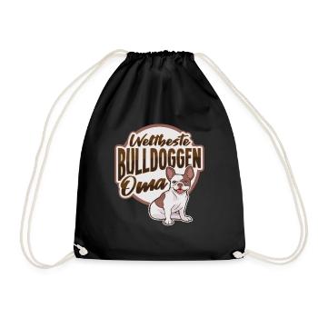 Weltbeste Bulldogge Oma Design Hundehalter Oma - Turnbeutel - Schwarz - Vorne