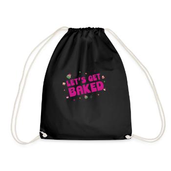 Baking cakes Baker Design n Dessert lovers - Drawstring Bag - black - Front