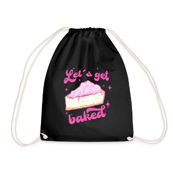 Baking cakes Baker Design n Dessert lovers - Drawstring Bag - black - Front
