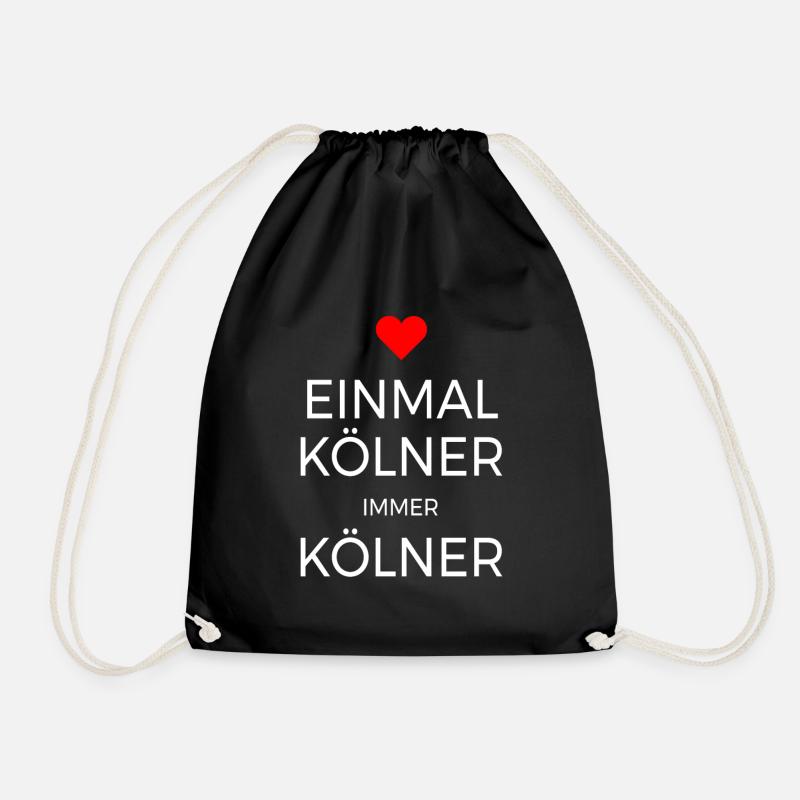 Köln Einmal Kölner Immer Kölner Karneval Kölsch - Turnbeutel - Schwarz