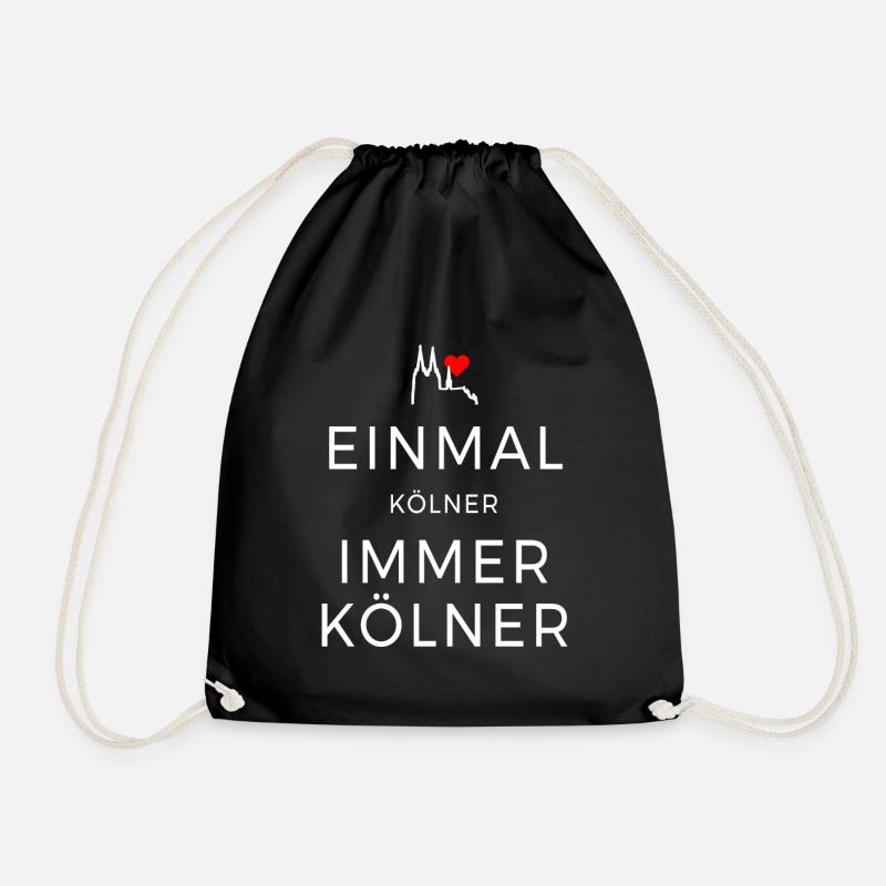 Köln Einmal Kölner Immer Kölner Karneval Kölsch - Turnbeutel - Schwarz