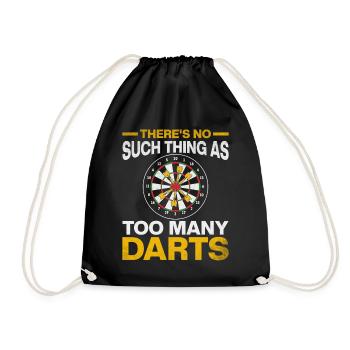 Darts game I There is no darts game like too many - Drawstring Bag - black - Front