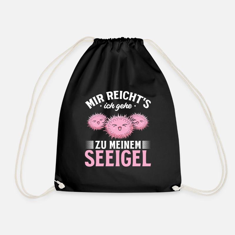 Seeigel - Mir Reicht's Ich Gehe Zu Meinen Seeigel - Turnbeutel - Schwarz