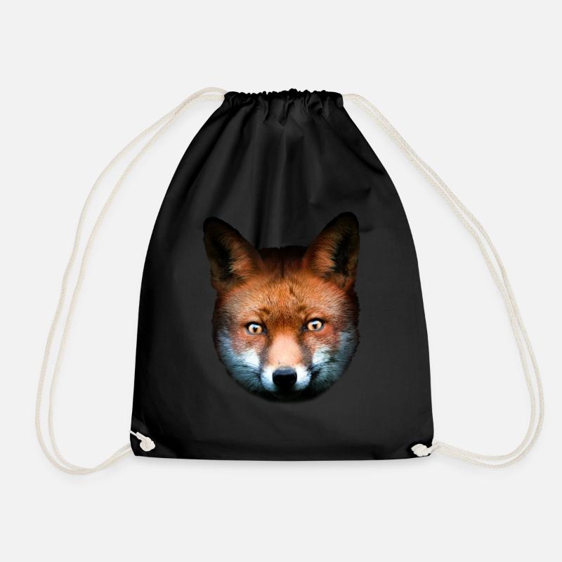 Fuchs Rotfuchs Tierisch Tiermotiv Kinder - Turnbeutel - Schwarz