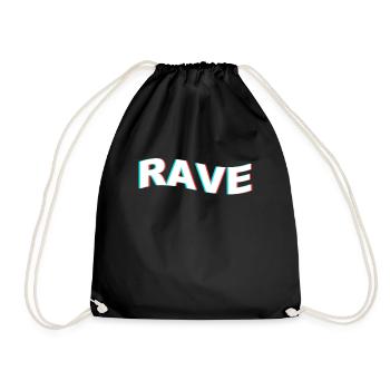 Rave Raver - Drawstring Bag - black - Front