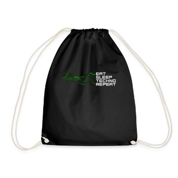 manger du sommeil techno répéter - Sac de sport léger - noir - Devant