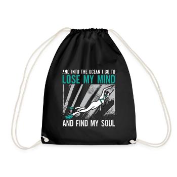 Cadeau d’apnée - Sac de sport léger - noir - Devant