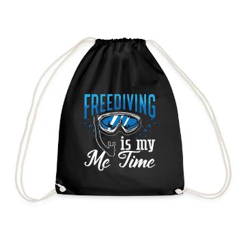Freediving Freediving Freediver Diving Gift - Drawstring Bag - black - Front