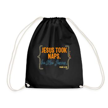 Chemise de sieste, Jésus a fait des siestes, drôle de religieux - Sac de sport léger - noir - Devant