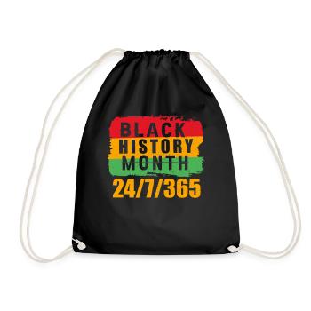 Black History Month Black History American - Turnbeutel - Schwarz - Vorne