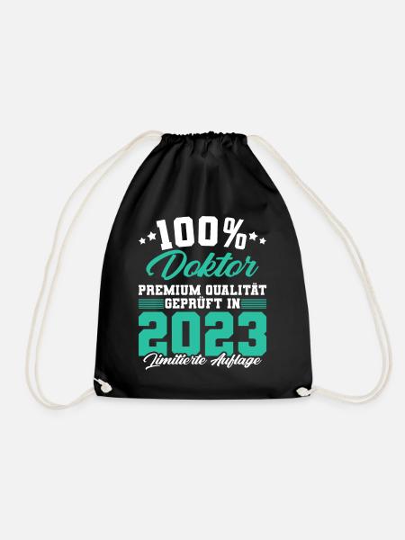 Doktor 2023 Doktorand Promotion Dissertation - Turnbeutel - Schwarz