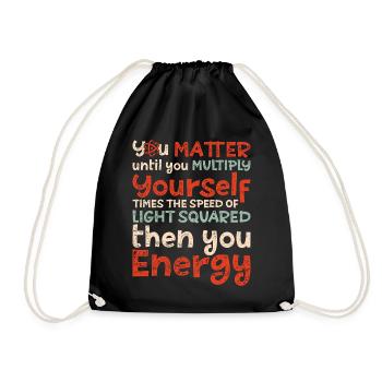 Vintage You Matter Until You Multiply - Turnbeutel - Schwarz - Vorne