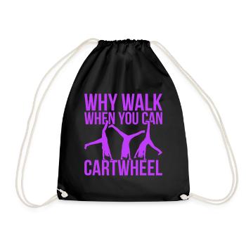 Pourquoi marcher quand vous pouvez Cartwheel - Sac de sport léger - noir - Devant
