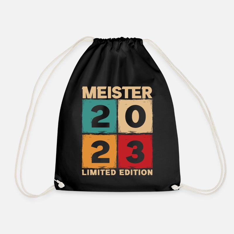 Meister 2023 Mechaniker Meistertitel Geschenk - Turnbeutel - Schwarz
