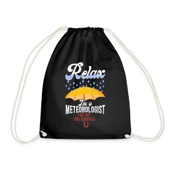 Météorologue Prévisions météorologiques - Sac de sport léger - noir - Devant