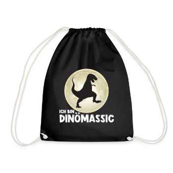 T-Rex Moon Dinömassic Dino Dinosaur - Drawstring Bag - black - Front