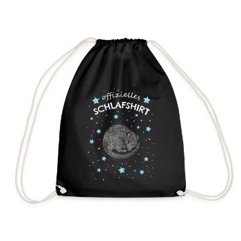Offizielles Schlafshirt Ratte Rattenbesitzer - Turnbeutel - Schwarz - Vorne