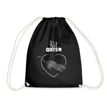 Rats Queen Rat Rat Owner Rat Lover - Drawstring Bag - black - Front
