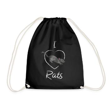 Rat Rat Owners Rat Lovers Rodents - Drawstring Bag - black - Front