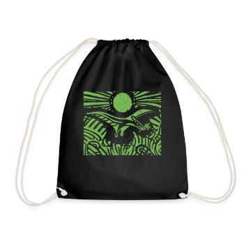 Pterosaurus Flight Dinosaur Dino Dinosaur - Drawstring Bag - black - Front