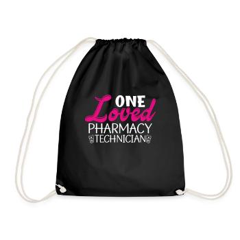 Pharmacy Technician Pharmacist Technician Gift - Drawstring Bag - black - Front