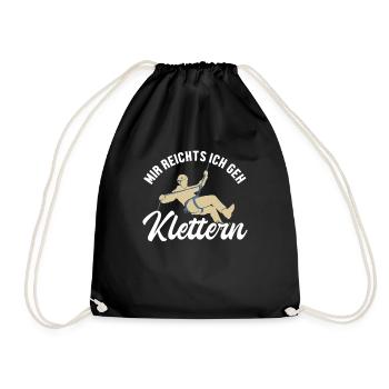 Mir reichts ich geh Klettern Sport Free Alpine - Drawstring Bag - black - Front
