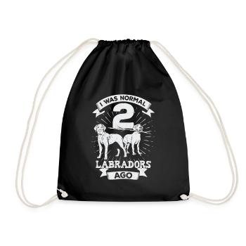 Deux Labrador Retriever Dog Dog Owner Gift - Sac de sport léger - noir - Devant