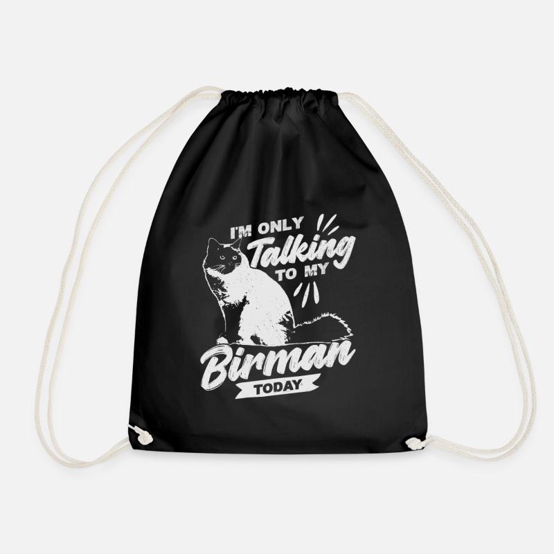 Sacré Chat Birman Porte-Cadeau d’Éleveur - Sac de sport léger - noir