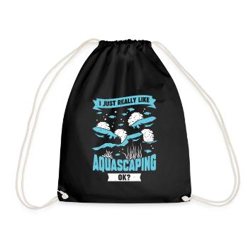 Jardinier sous-marin Aquascape Aquascaping Cadeau - Sac de sport léger - noir - Devant