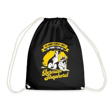 Cadeau de propriétaire de chien de berger allemand - Sac de sport léger - noir - Devant