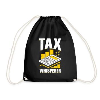Steuerberater Steuerfachangestellter Geschenk - Turnbeutel - Schwarz - Vorne