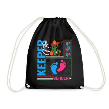 Cinco De Mayo Shirt, Keeper Of The Gender Baby - Drawstring Bag - black - Front