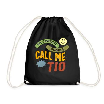 Chemise d’oncle, mes gens préférés m’appellent Tio - Sac de sport léger - noir - Devant