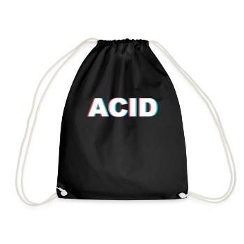 Techno Acid - Drawstring Bag - black - Front