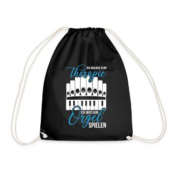 Organ Therapy Church Music Organ Players Organs - Drawstring Bag - black - Front