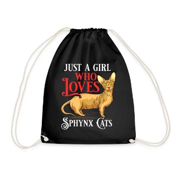Sphynx Chat Sphinx Chaton sans poils Egypte - Sac de sport léger - noir - Devant