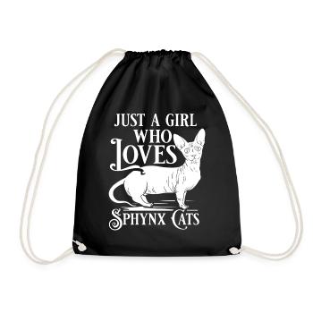 Sphynx Chat Sphinx Chaton sans poils Egypte - Sac de sport léger - noir - Devant