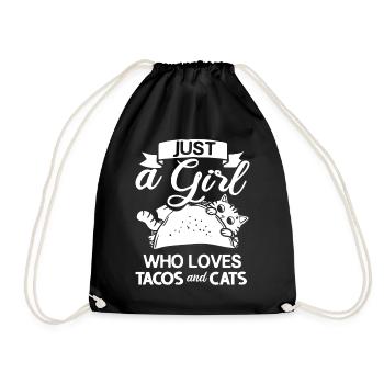 Tacocat Taco Chat Chat Chat Fast Food - Sac de sport léger - noir - Devant